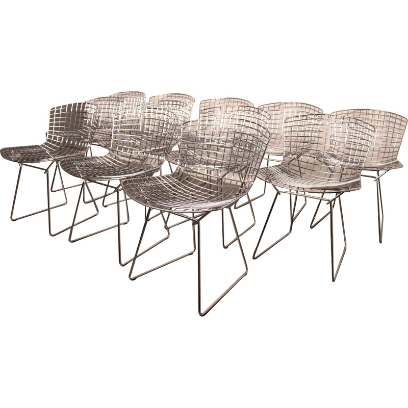 Cadeira lateral icónica Vintage modelo 420C por Bertois para Knoll, 2000s