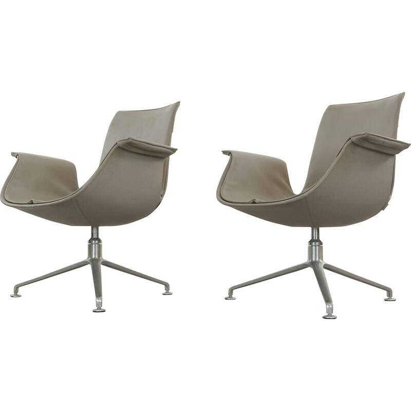 Coppia di poltrone lounge Fk vintage di Preben Fabricius e Jorgen Kastholm per Walter Knoll, 1960