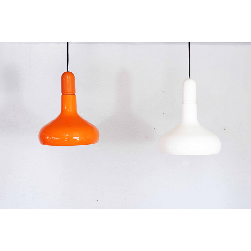 Vintage plastic and metal pendant lamp for Staff Leuchten, Germany 1970s