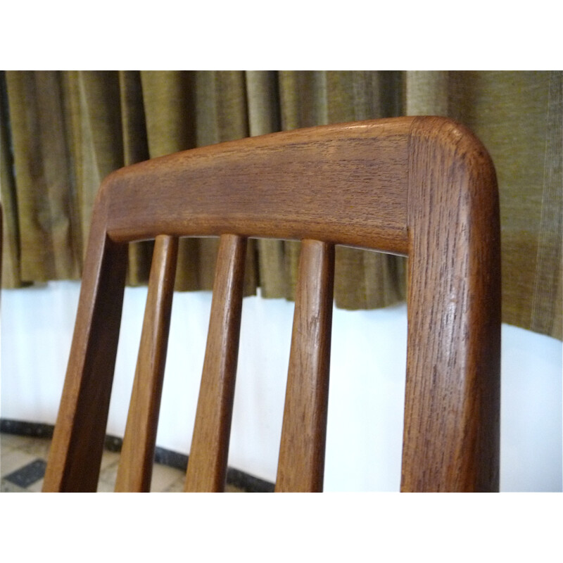 Set of 4 "Eva" Danish dining chairs in teak by Niels Koefoed for Koefoed Møbelfabrik - 1960s