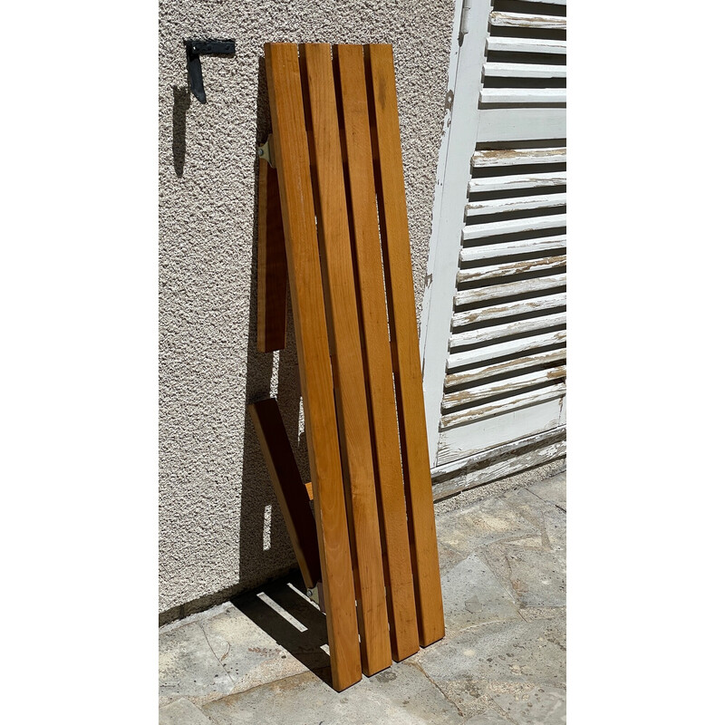 Vintage folding bench in solid wood