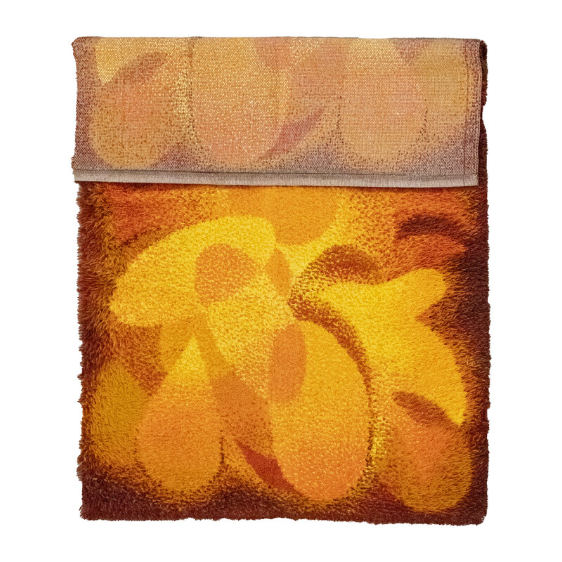 Vintage Desso abstract rug in orange