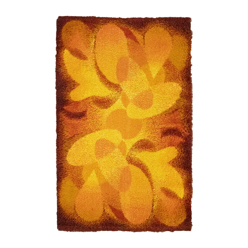 Vintage Desso abstract rug in orange