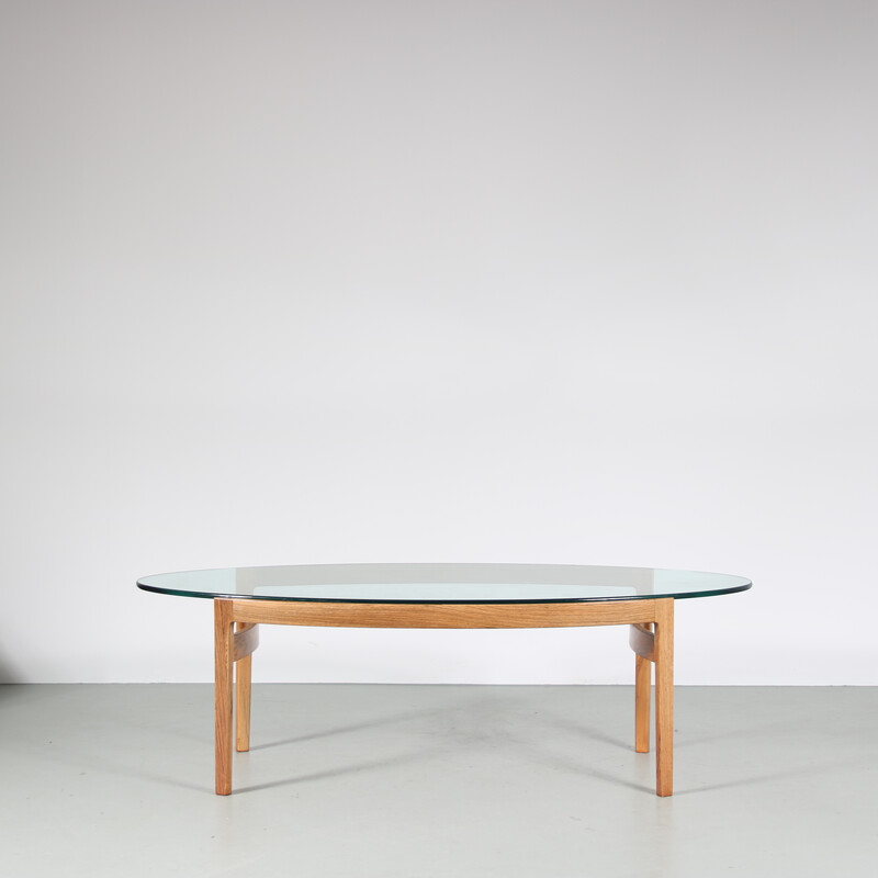 Table basse vintage en bois par Ib Kofod Larsen pour Fröschen Sitform, Allemagne 1960