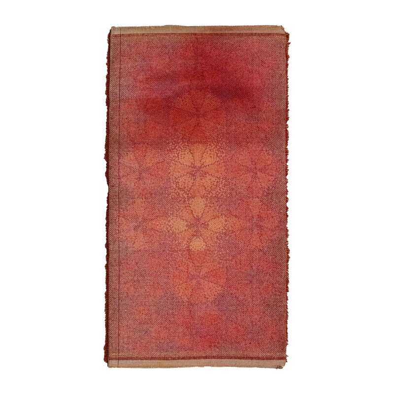 Geometrischer Vintage-Teppich in Rot