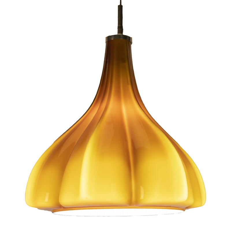 Brown vintage pendant lamp for Peil and Putzler