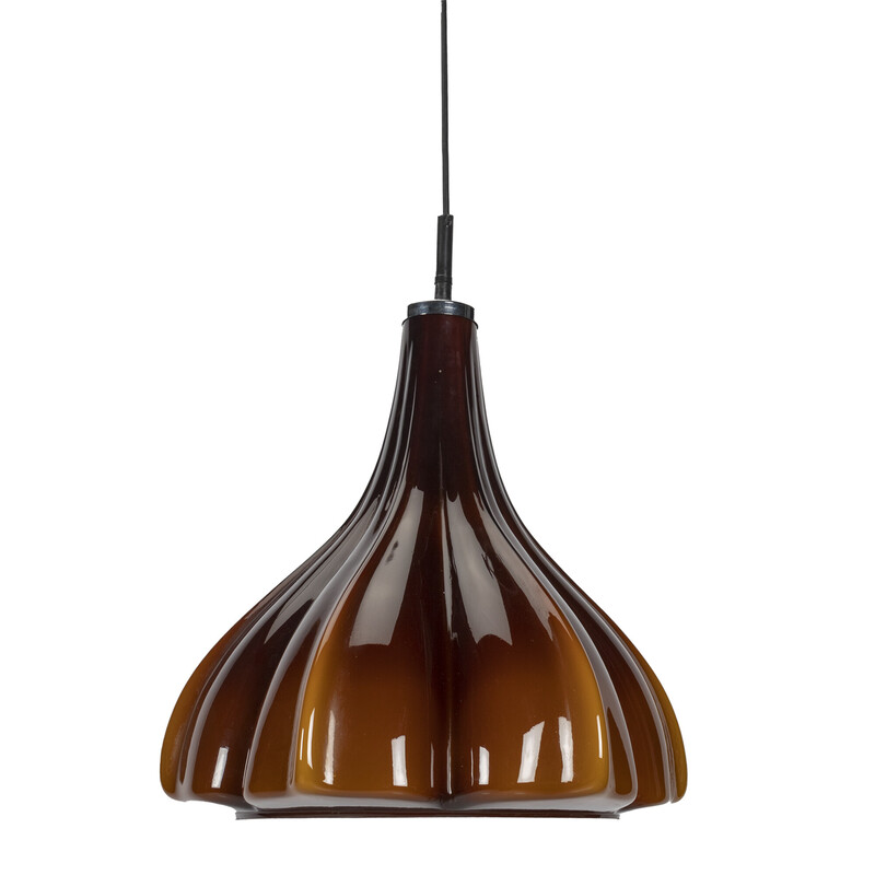 Brown vintage pendant lamp for Peil and Putzler