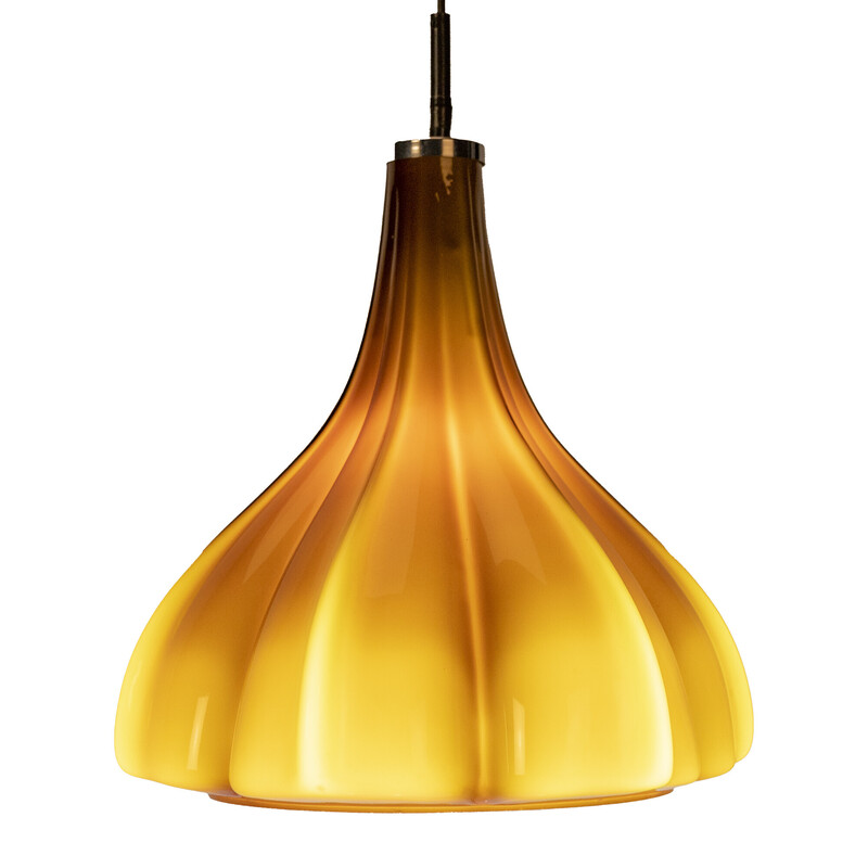 Brown vintage pendant lamp for Peil and Putzler