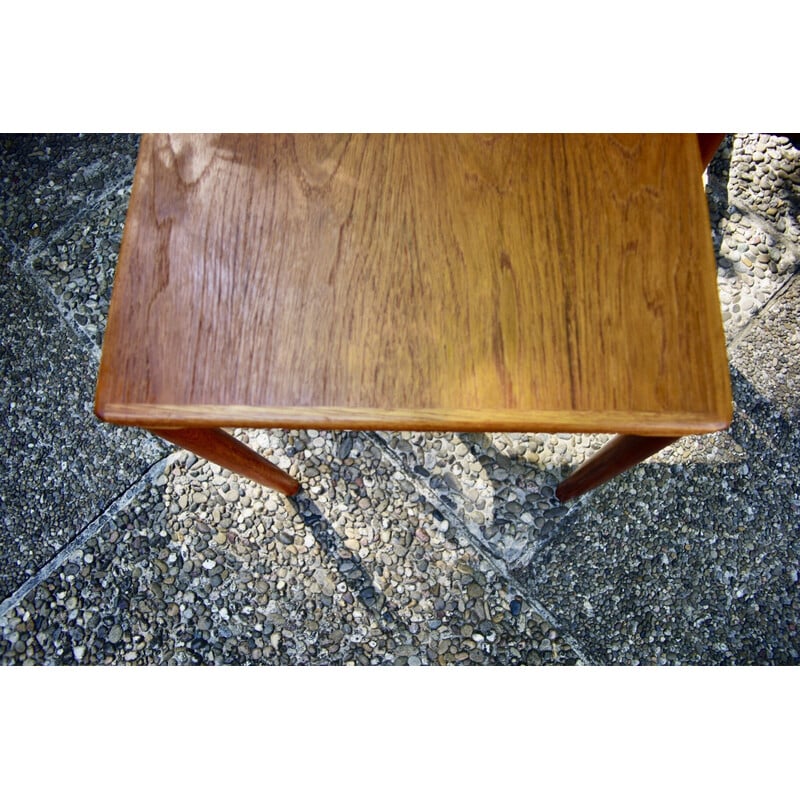 Vintage teak side table by Toften for Mobelfabrkken, Denmark 1960s