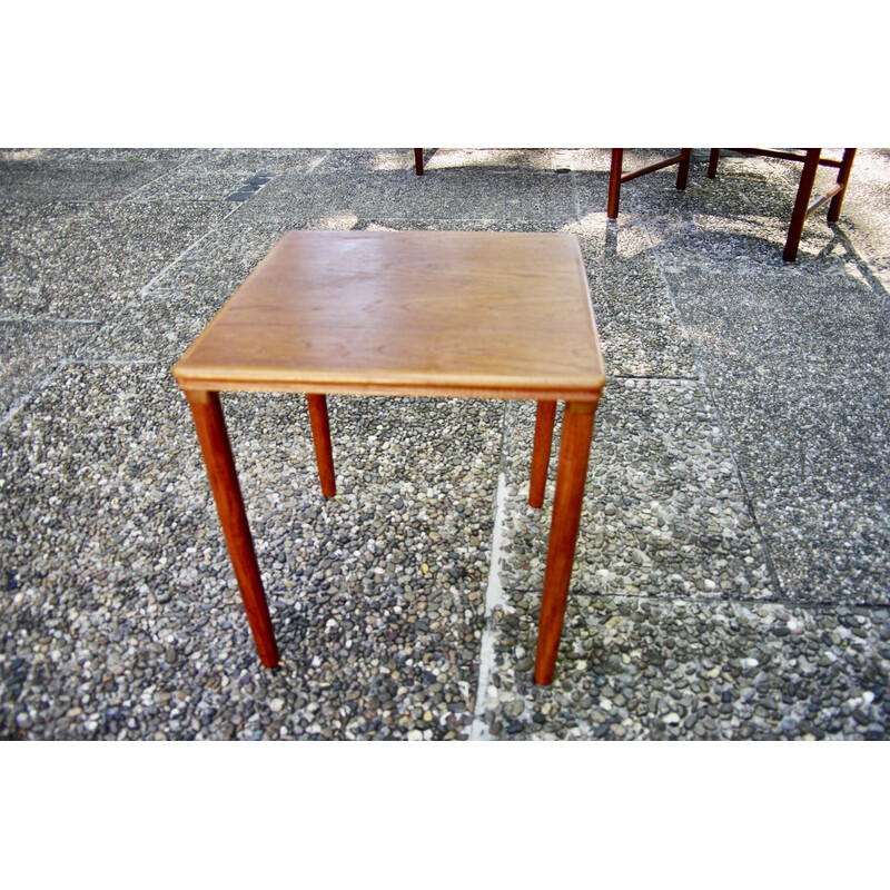 Mesa lateral de teca Vintage por Toften para Mobelfabrkken, Dinamarca 1960