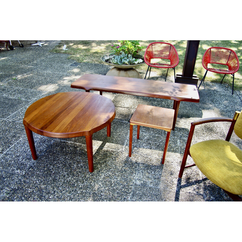 Mesa lateral de teca Vintage por Toften para Mobelfabrkken, Dinamarca 1960