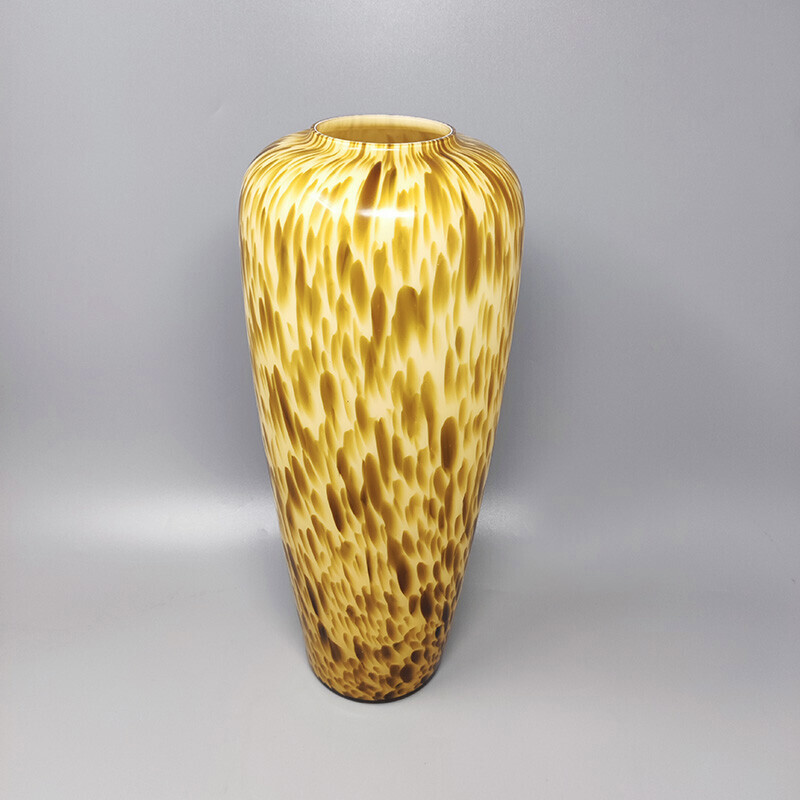 Vase vintage en verre de Murano par Dogi, Italie 1960