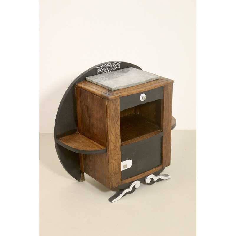 Vintage night stand with atypical shape, 1950-1960