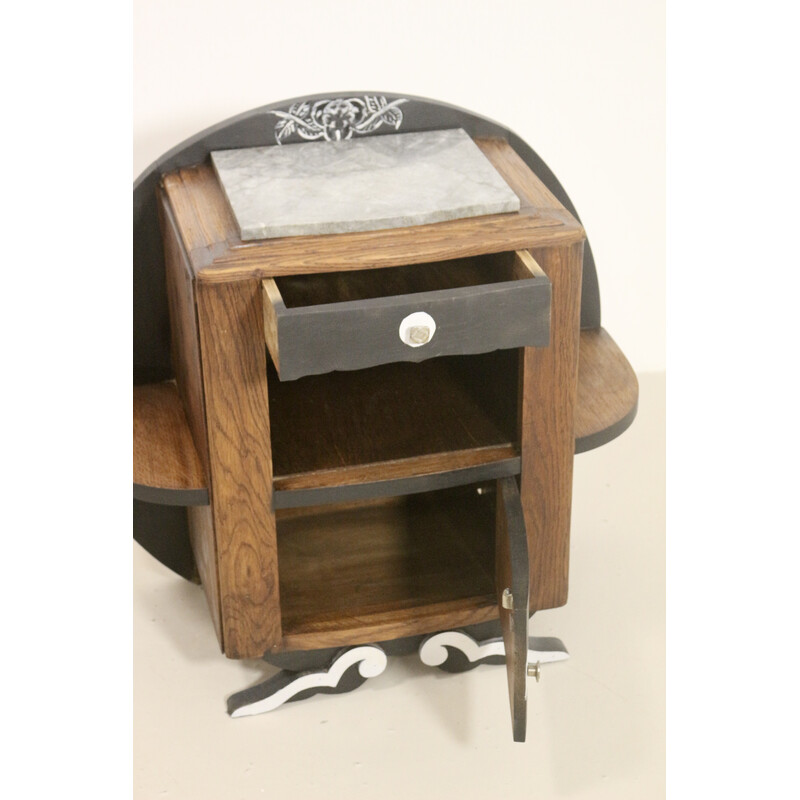 Vintage night stand with atypical shape, 1950-1960