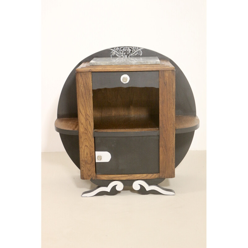 Vintage night stand with atypical shape, 1950-1960