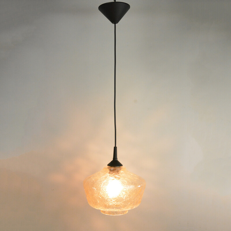 Vintage natriumglas hanglamp, Polen 1970