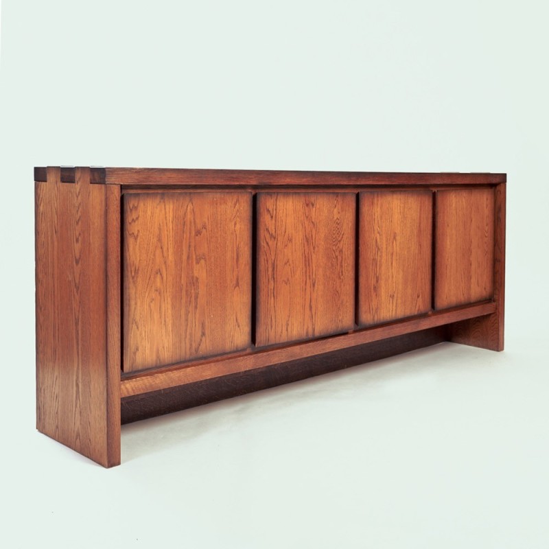 Brutalist vintage sideboard in rosewood veneer