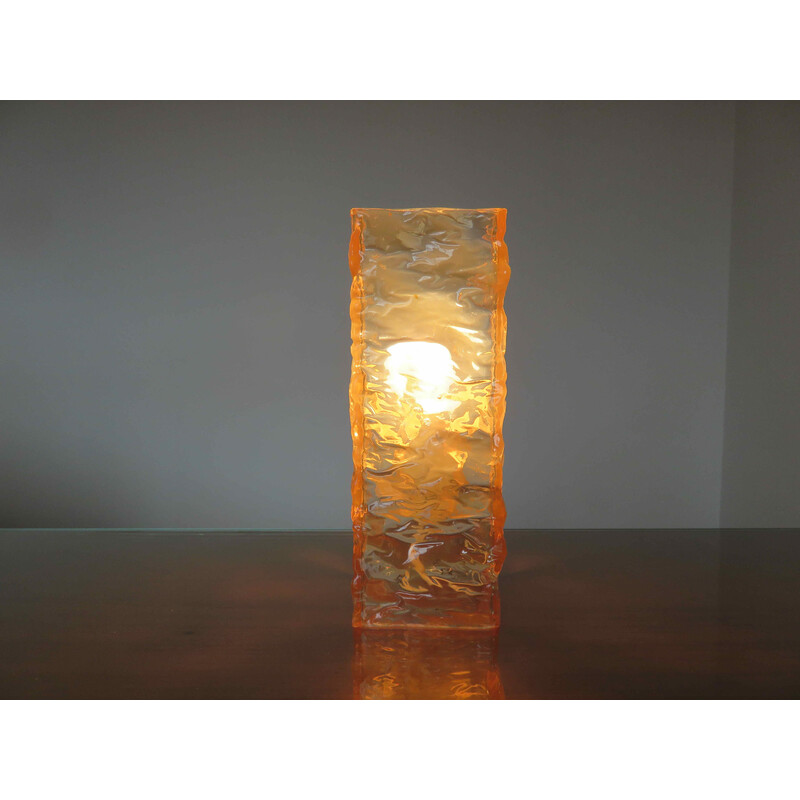 Vintage resin wall lamp in champagne color, France 1960