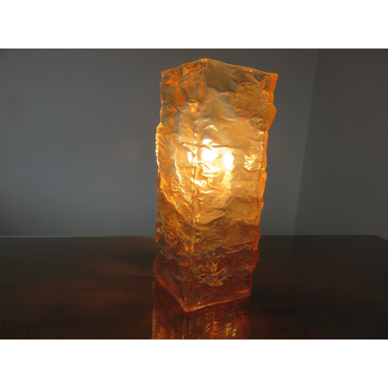 Vintage resin wall lamp in champagne color, France 1960