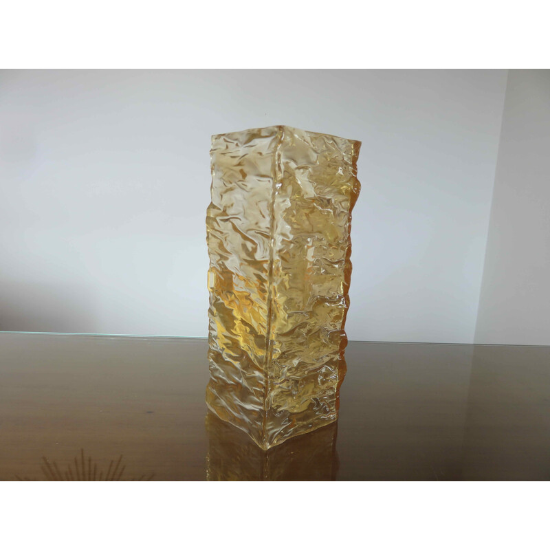 Vintage resin wall lamp in champagne color, France 1960