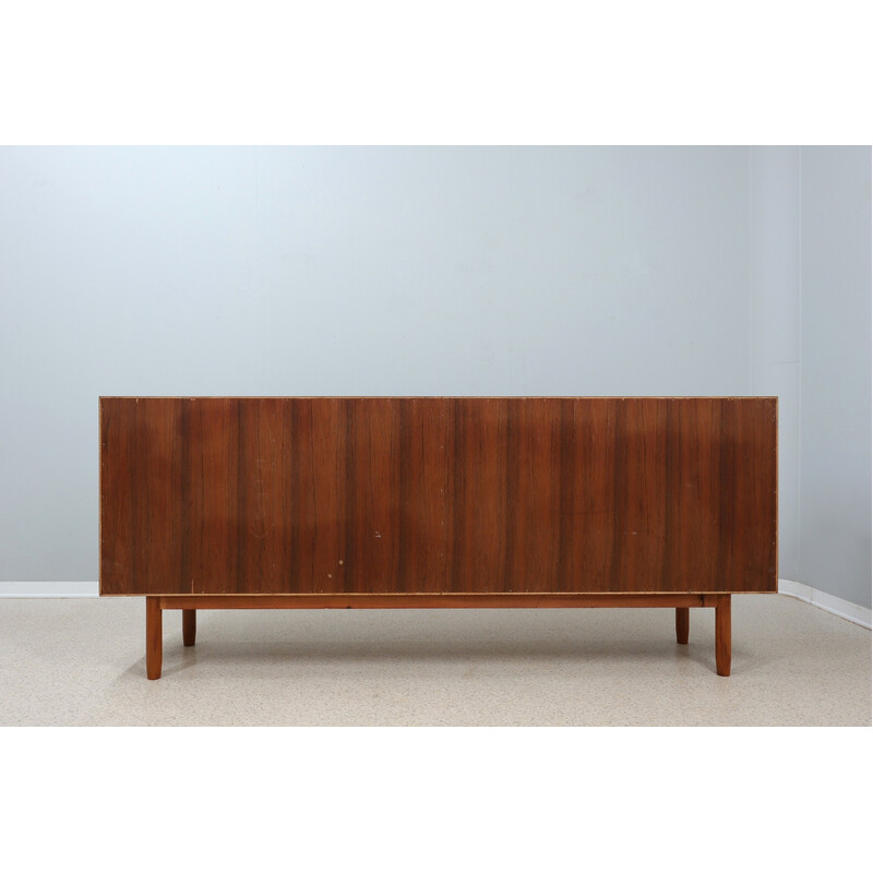 Vintage scandinavian teak sideboard with sliding doors, Italy 1960s