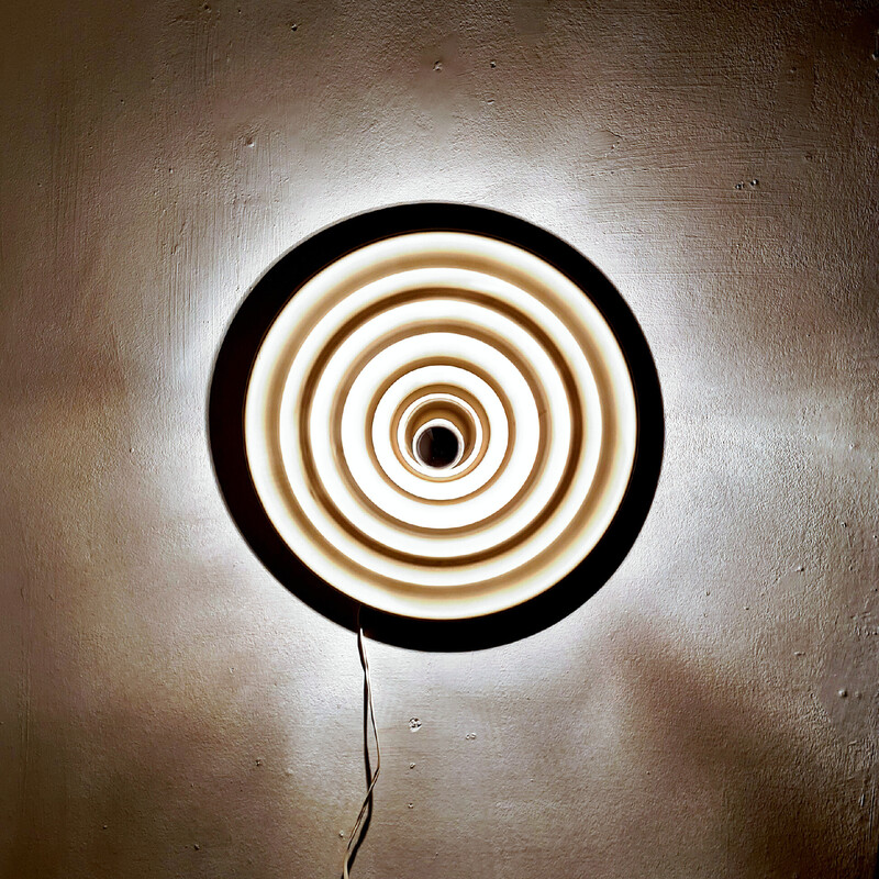 Mid century ripple wall lamp, Italy 1960s