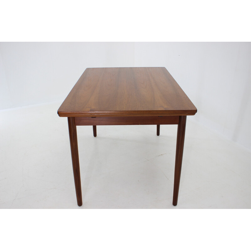 Danish vintage teak extendable dining table, 1960s