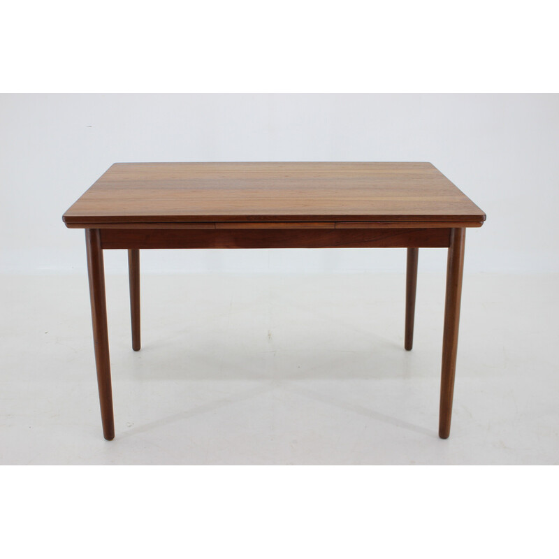 Deense vintage teakhouten uitschuifbare eettafel, 1960