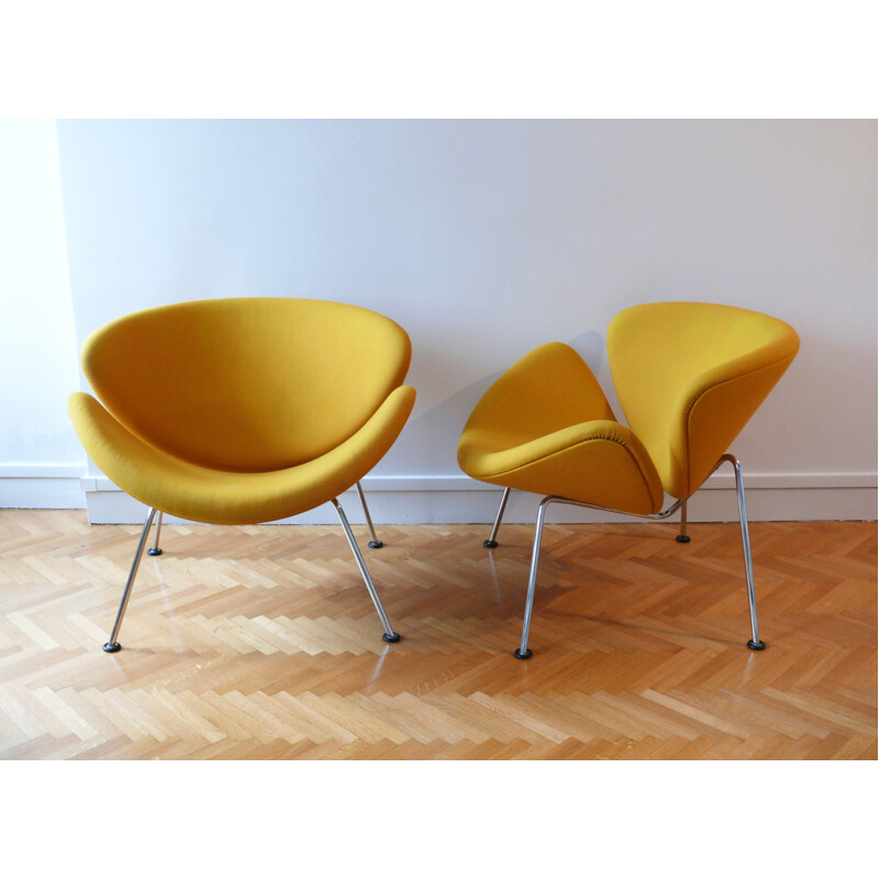 Pair of Orange Slice armchairs Artifort, Pierre Paulin - 1980s