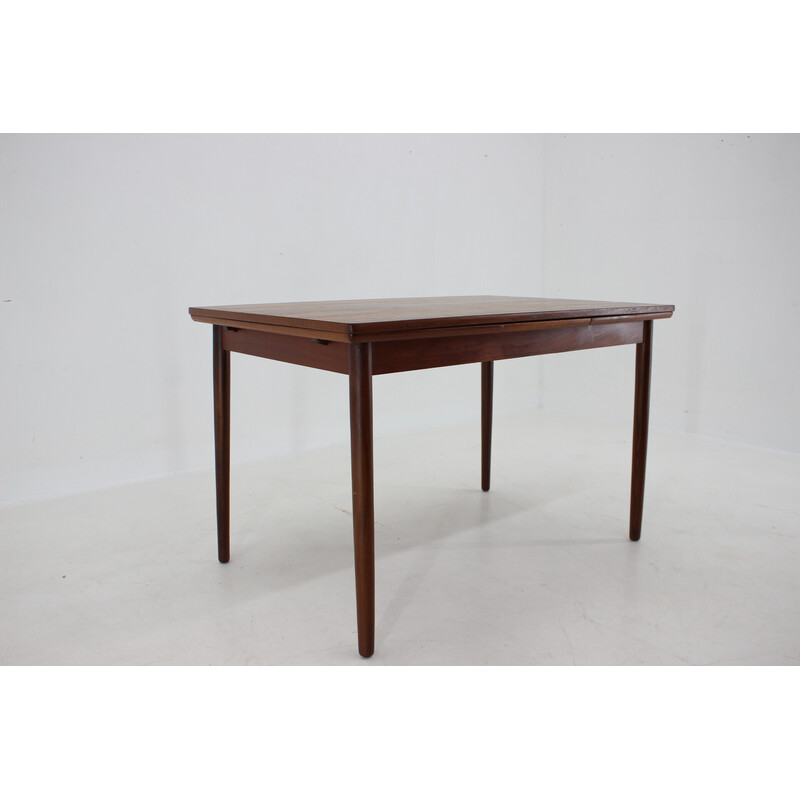 Danish vintage teak extendable dining table, 1960s