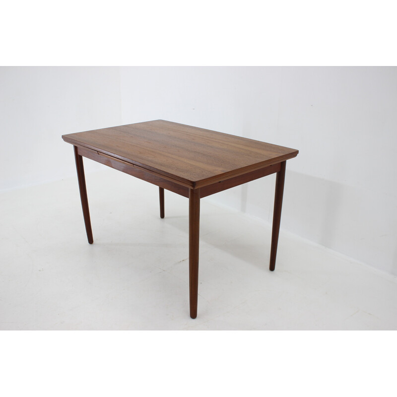 Deense vintage teakhouten uitschuifbare eettafel, 1960