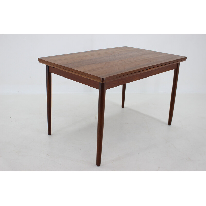 Danish vintage teak extendable dining table, 1960s