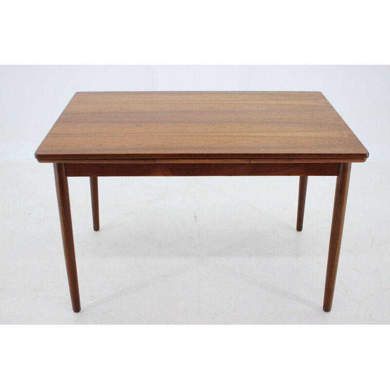 Danish vintage teak extendable dining table, 1960s