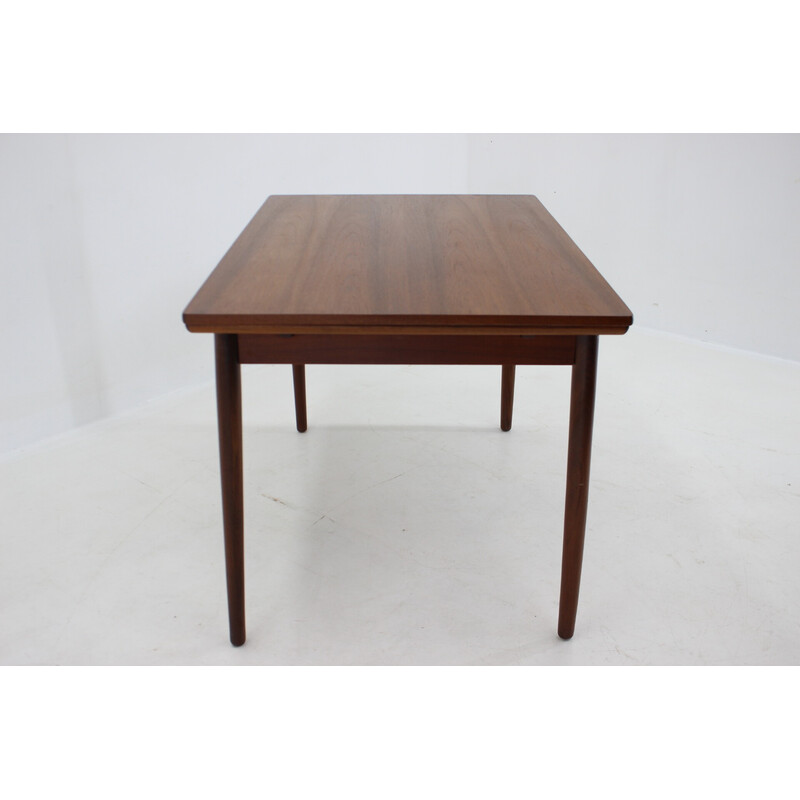 Danish vintage teak extendable dining table, 1960s