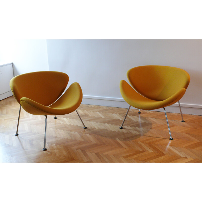 Pair of Orange Slice armchairs Artifort, Pierre Paulin - 1980s