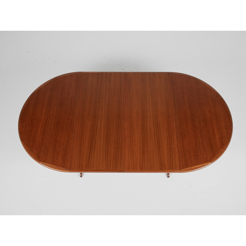 Mid century Deense ronde eettafel in teak van Vv Møbler, 1960