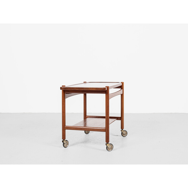 Mid century Danish serving trolley in teak by Hans Wegner for Andr, 1960s