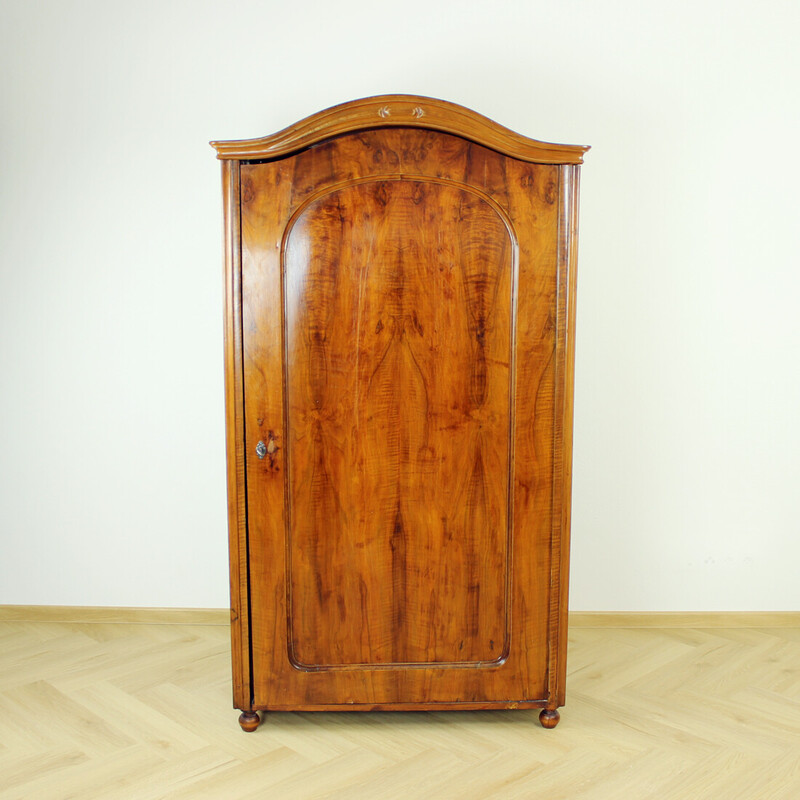Art Deco vintage cabinet in walnut, Czechoslovakia