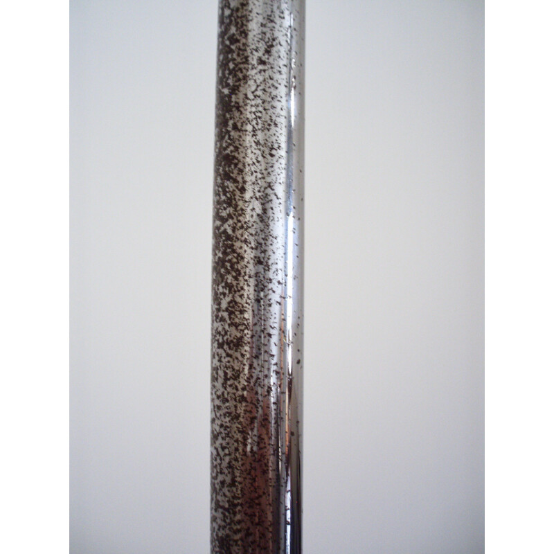 Italian Floor Lamp in chromium steel and marble 3 globes Gioffredo Reggiani - 1970s