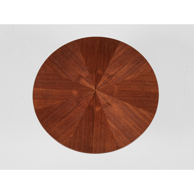 Mid century Danish round coffee table in teak by Georg Jensen for Kubus, 1960s