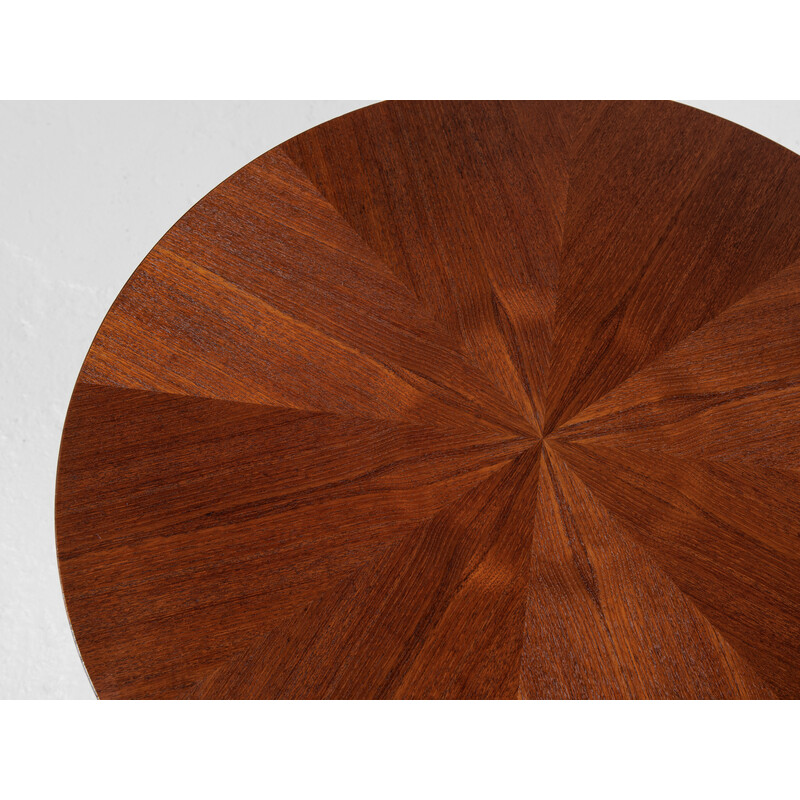 Mid century Danish round coffee table in teak by Georg Jensen for Kubus, 1960s