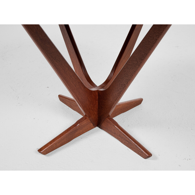 Mid century Danish round coffee table in teak by Georg Jensen for Kubus, 1960s