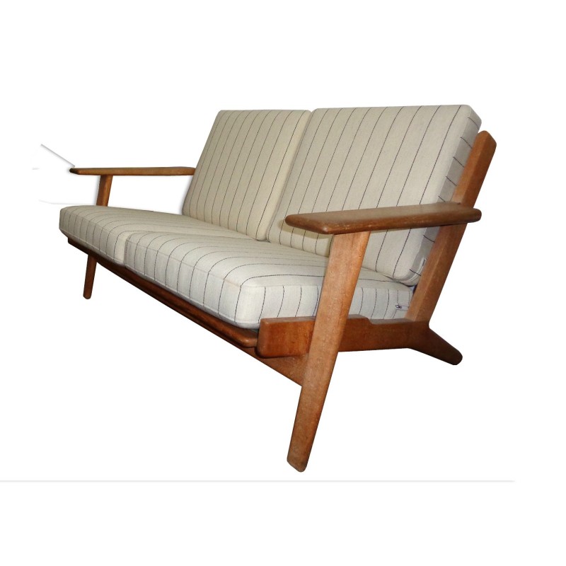 Sofá vintage de dos plazas Ge-290 de Hans J. Wegner para Getama