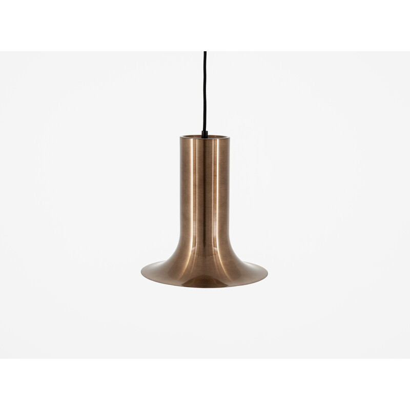 Vintage Curve B1101 pendant lamp in brass colour by Nico Kooy for Raak, Netherlands 1972