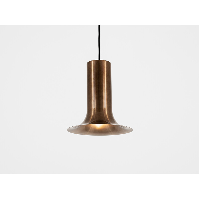 Vintage Curve B1101 pendant lamp in brass colour by Nico Kooy for Raak, Netherlands 1972