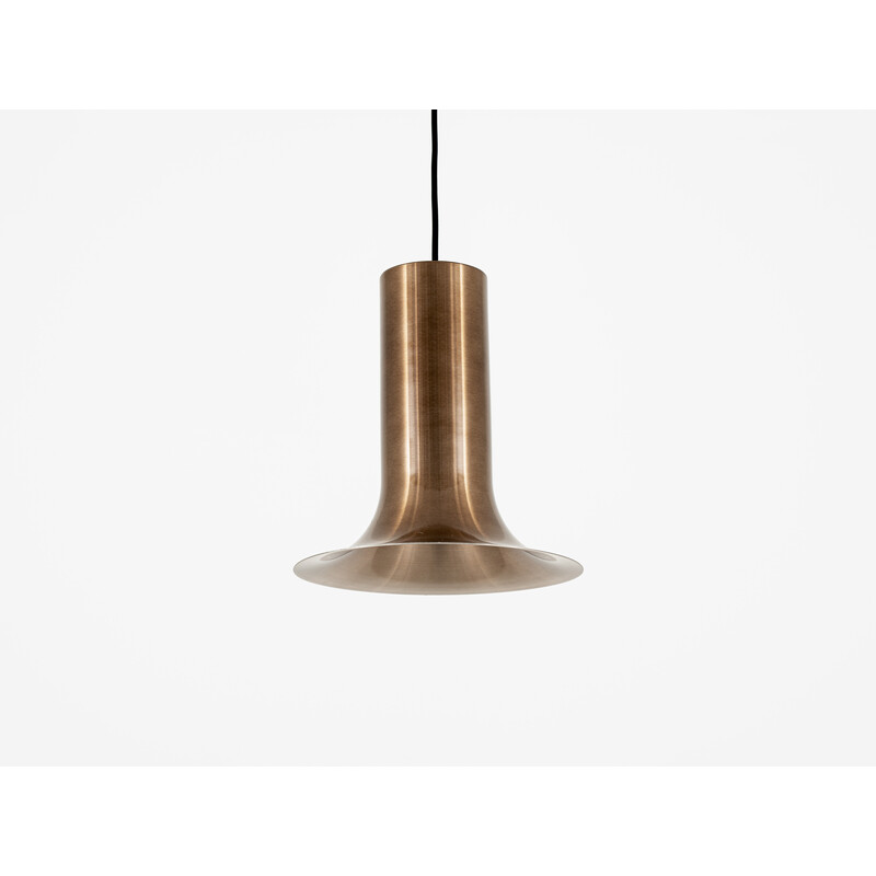 Vintage Curve B1101 pendant lamp in brass colour by Nico Kooy for Raak, Netherlands 1972
