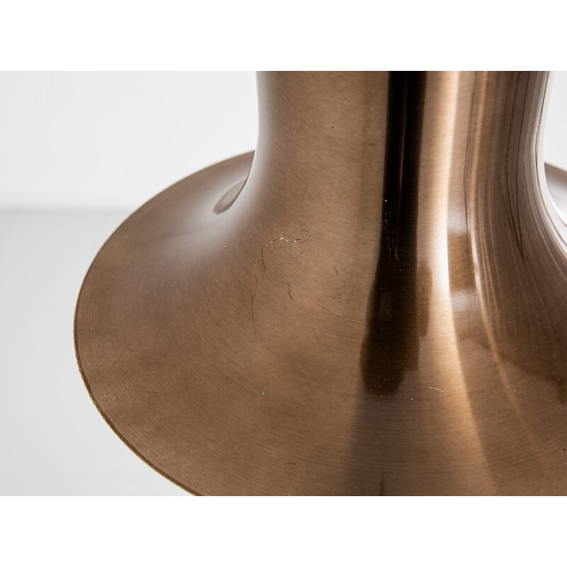 Vintage Curve B1101 pendant lamp in brass colour by Nico Kooy for Raak, Netherlands 1972