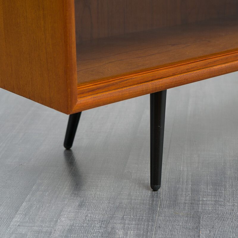 Vintage sideboard in glass and teak, 1960s