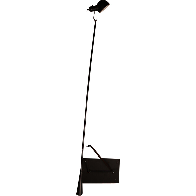 Vintage wandlamp model 265 in zwart metaal van Paolo Rizzatto voor Arteluce, Italië 1970