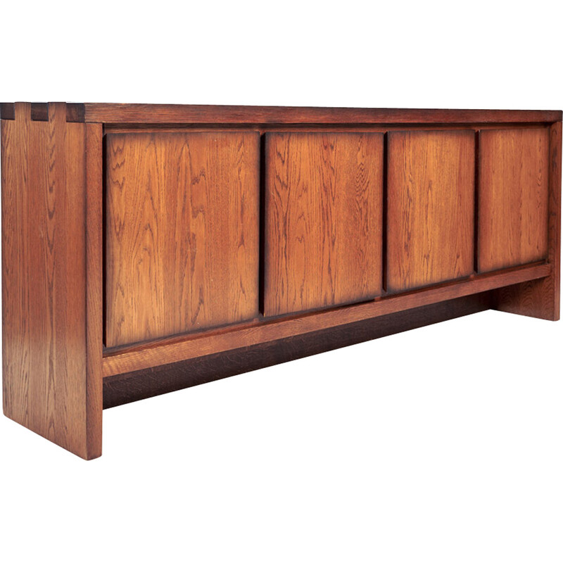 Brutalist vintage sideboard in rosewood veneer